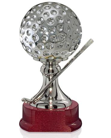 Golf Ball and Clubs Trophy