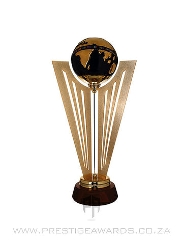 Globe Trophy with Brass fan