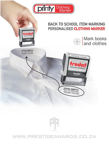 Self-inking Clothing and Book Marker