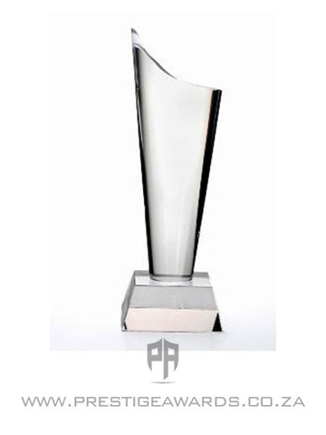 Crystal Moulded Curve Trophy T0380(S)