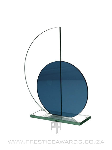 Jade Blue (2nd Grade) Glass Trophy