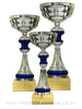 Silver and Blue Value trophy T0505 Range