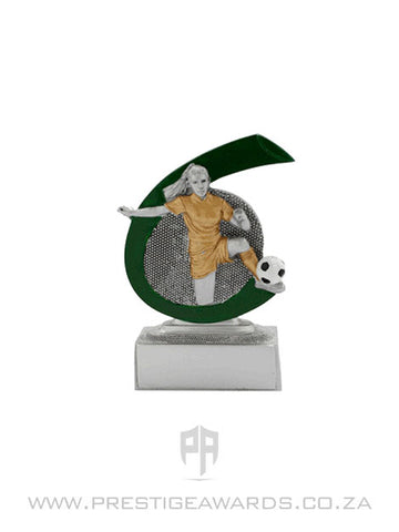 Soccer Resin Female Mini trophy