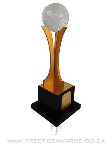 Custom  Gold Aluminium and Crystal Trophy