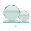 Jade Glass Circle Bevelled Trophy