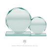Jade Glass Circle Bevelled Trophy