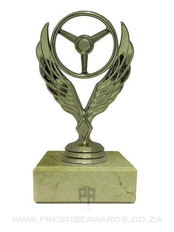 Motor Racing Winged Wheel Miniature Trophy
