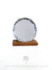 Silver metal tray with ornate edge 310mm