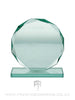 Jade Glass Circle Bevelled Trophy