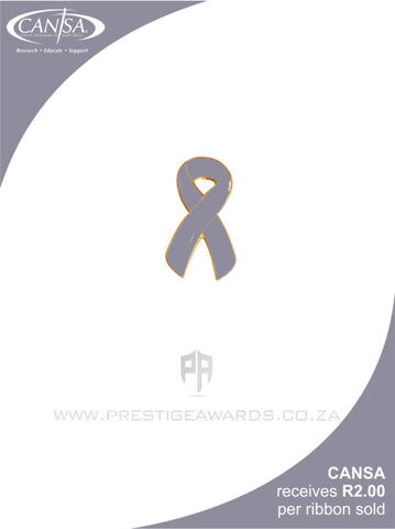 Brain Cancer (Gray) Awareness ribbon