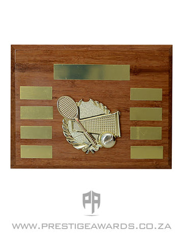 Tennis Plaque Award